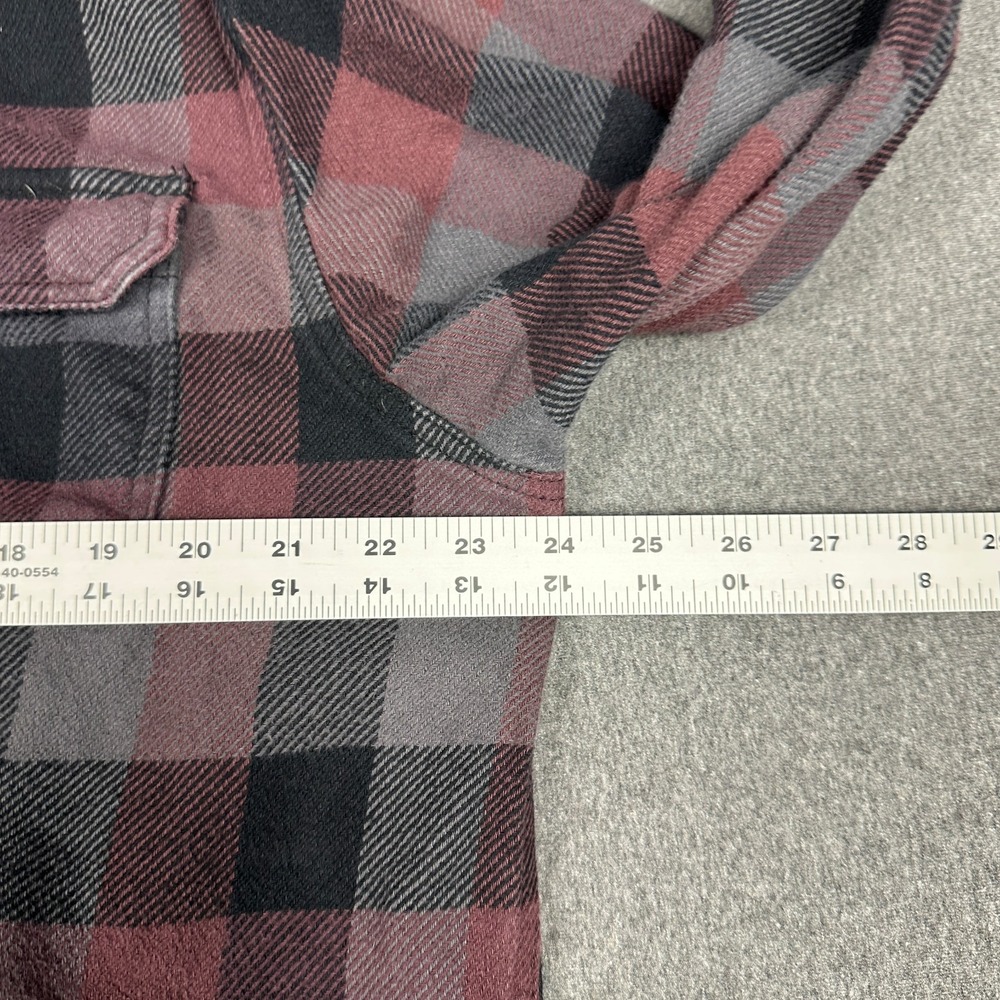 Orvis Classic Collection Flannel Shirt Mens XL Red Gray Buffalo Plaid Heavy - Picture 3 of 7